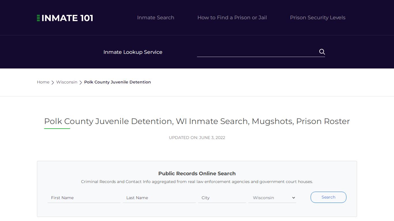 Polk County Juvenile Detention, WI Inmate Search, Mugshots, Prison ...